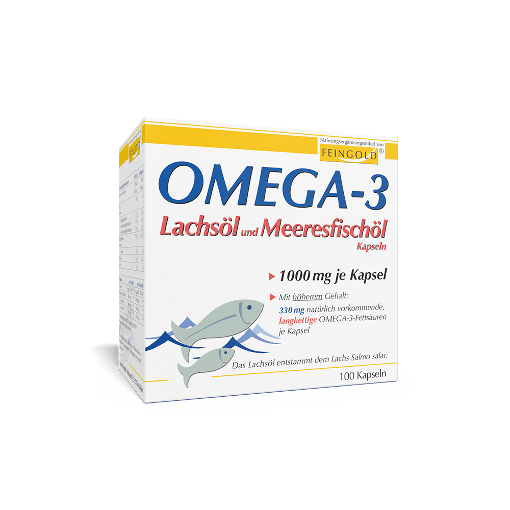 Omega-3 Lachsöl und Meeresfischöl Kapseln von Burton Feingold