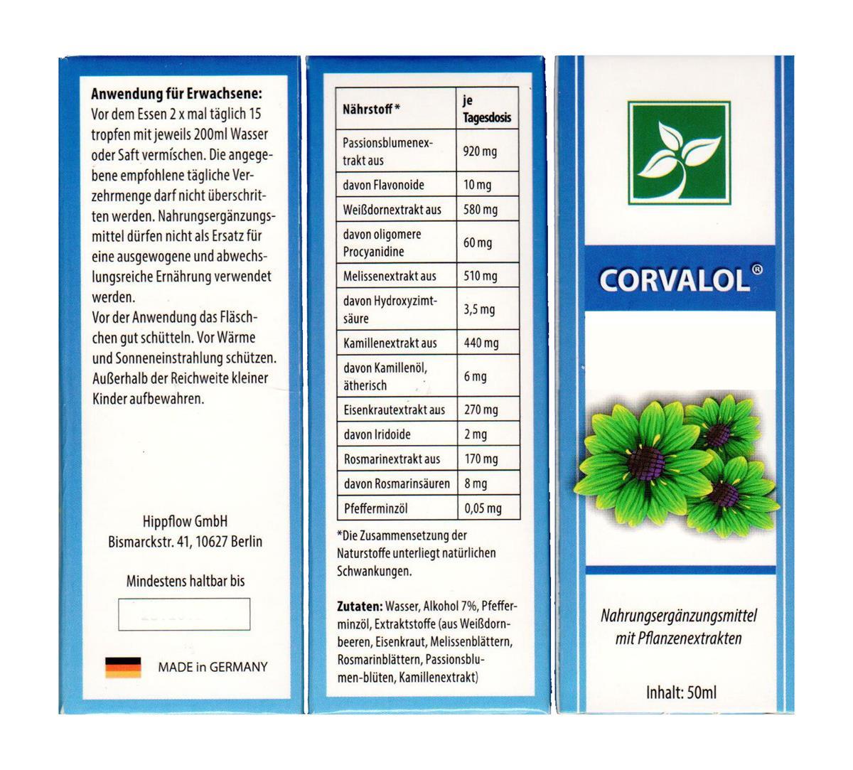 CORVALOL Extrakten aus Pflanzenextrakten