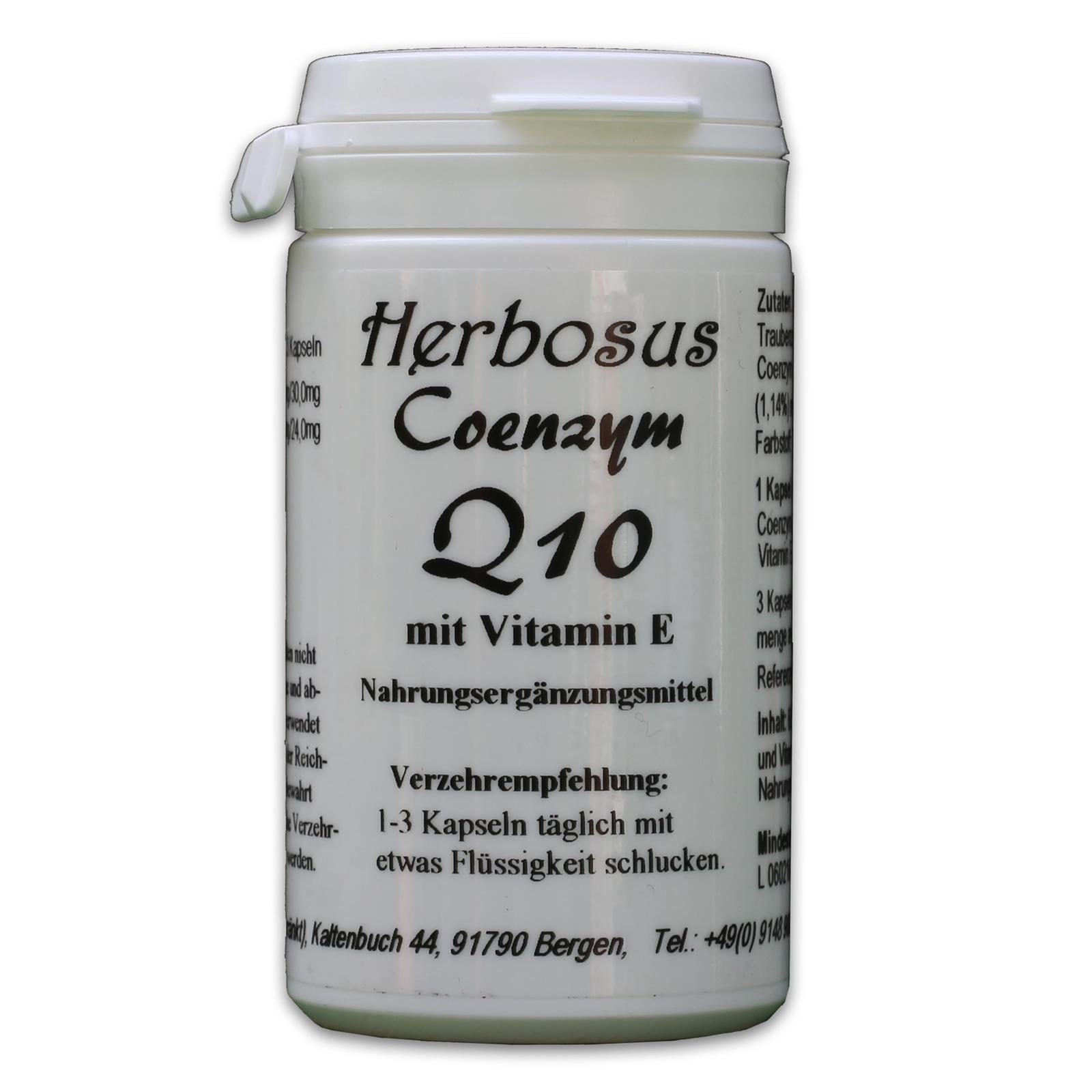 Coenzym Q10 mit Vitamin E Kapseln von Herbosus