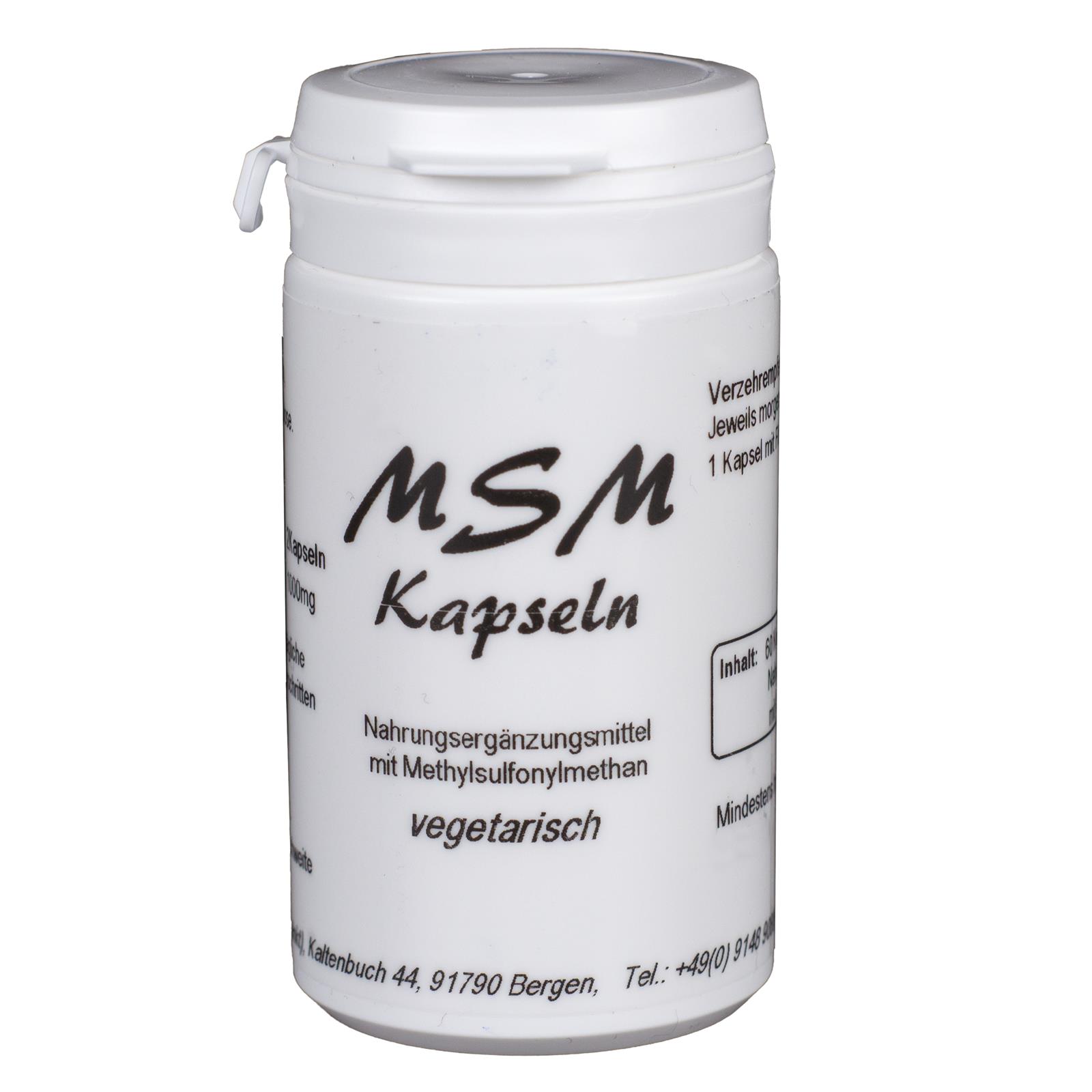 MSM Kapseln mit Methylsulfonylmethan vegetarisch von Herbosus