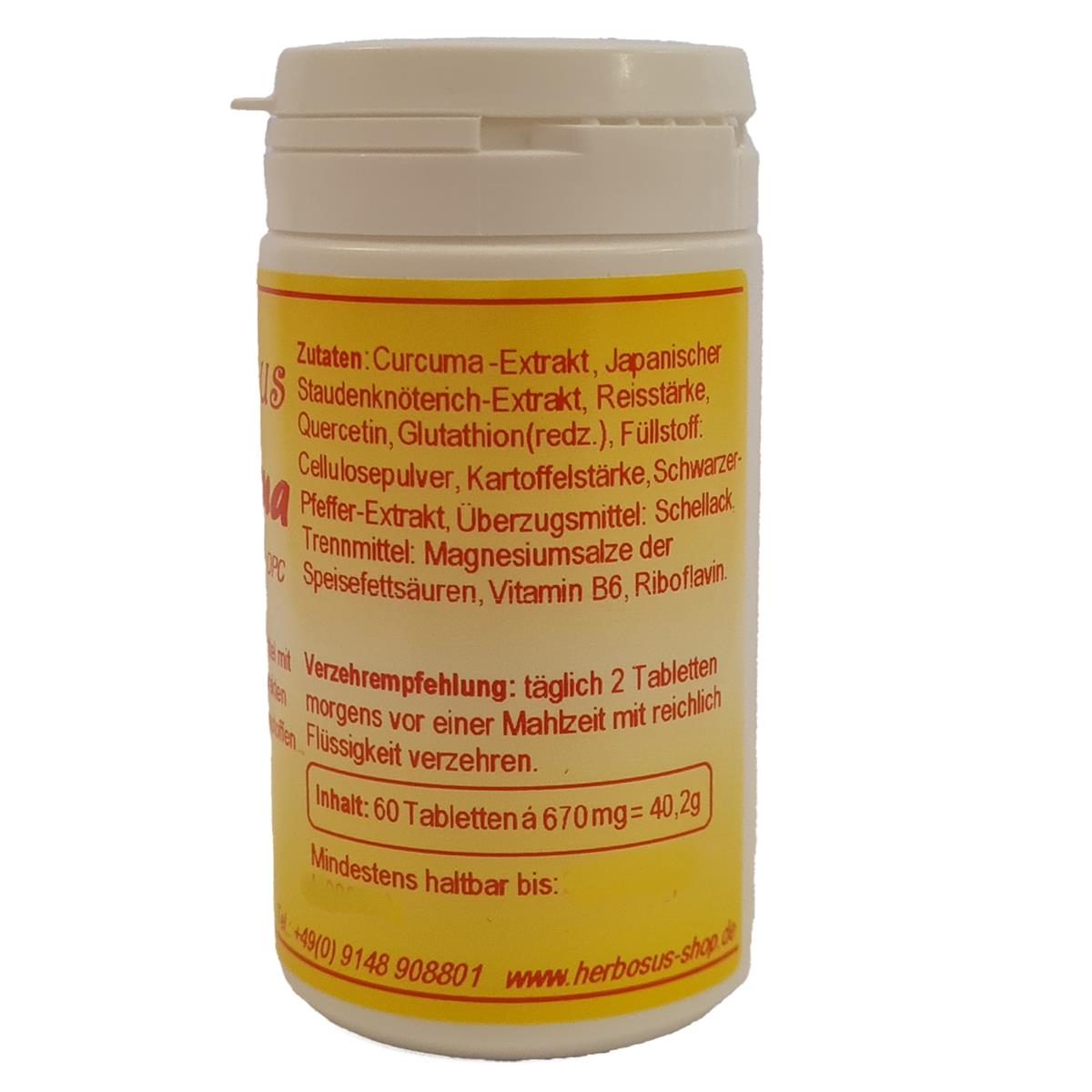 Curcuma - Curcumin - Piperin - OPC von Herbosus