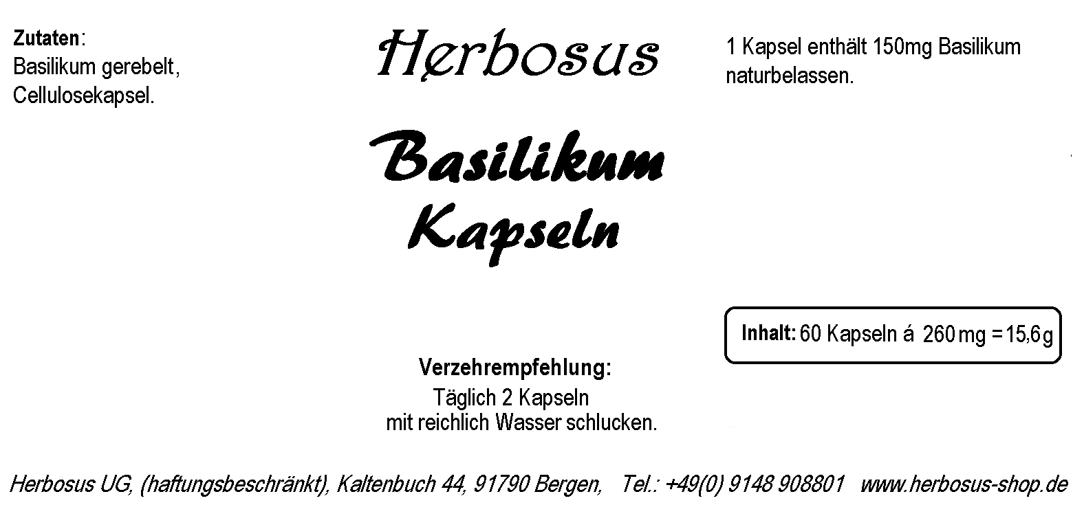 Basilikum Kapseln von Herbosus