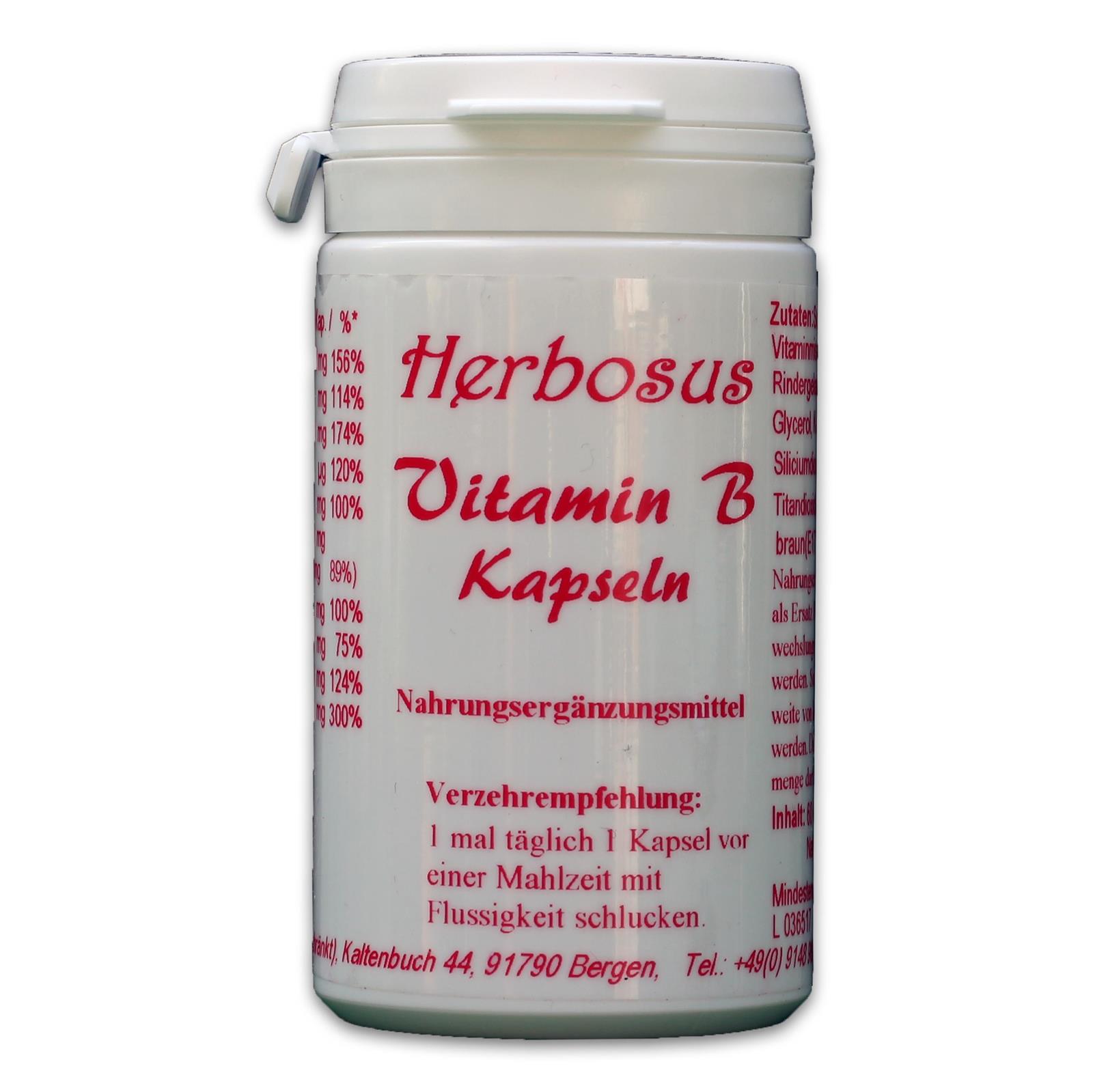 Vitamin-B-Kapseln von Herbosus